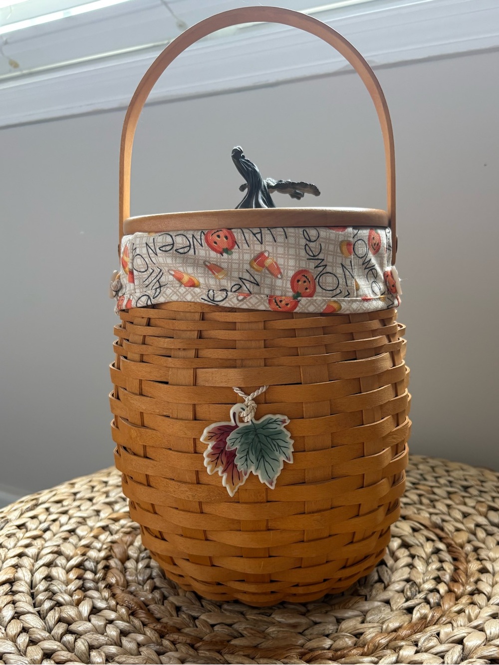 Vintage Y2K Longaberger October Fields Halloween Pumpkin Basket 2000 🎃